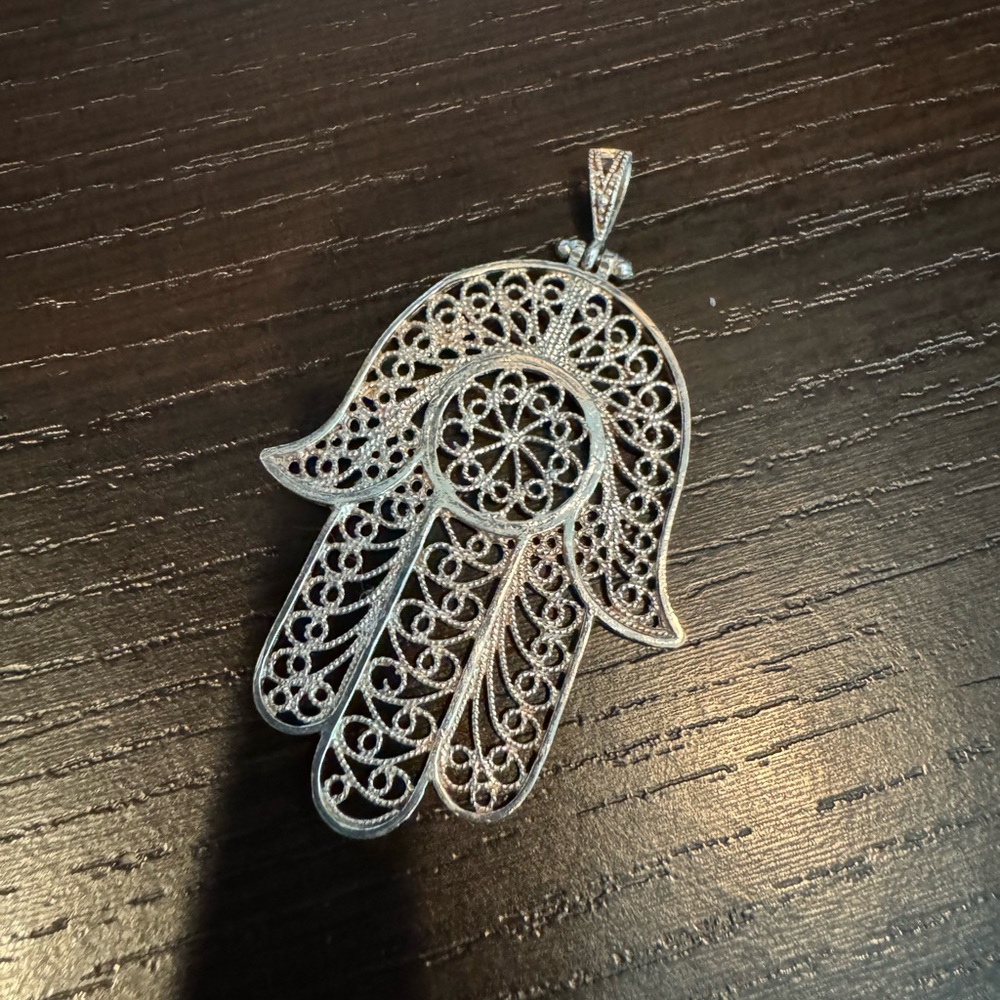 Hamsa Sterling Silver Pendant